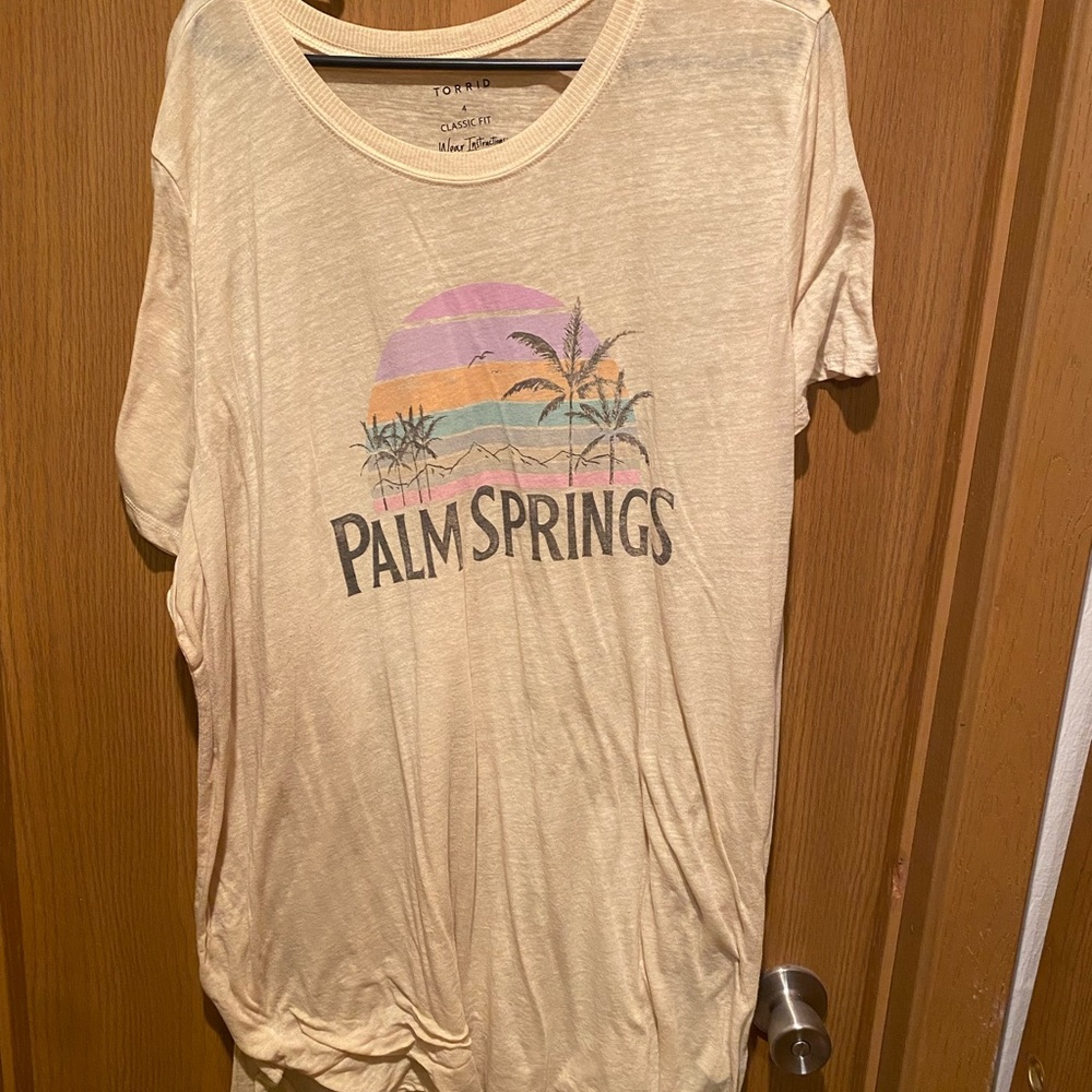 Torrid Palm Springs yellow t-shirt